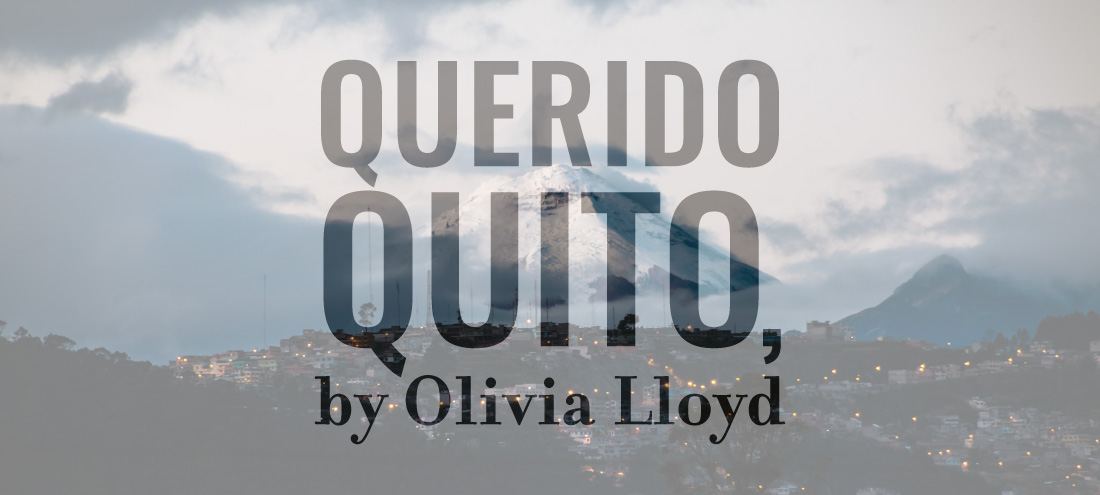 Flash 405, June 2020: International Travel - Querido Quito by Olivia Lloyd