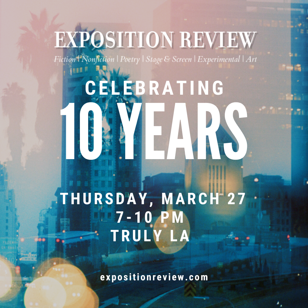 Exposition Review 10 year anniversary party invite